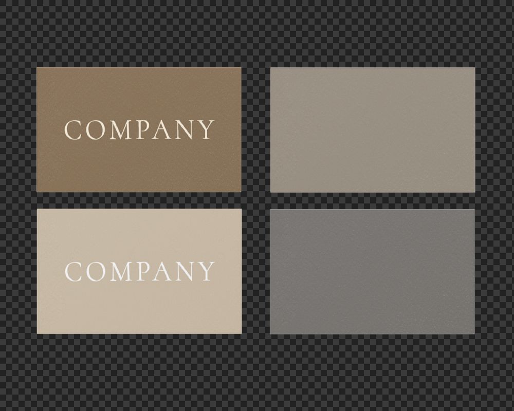 Earth tone business cards editable mockup element