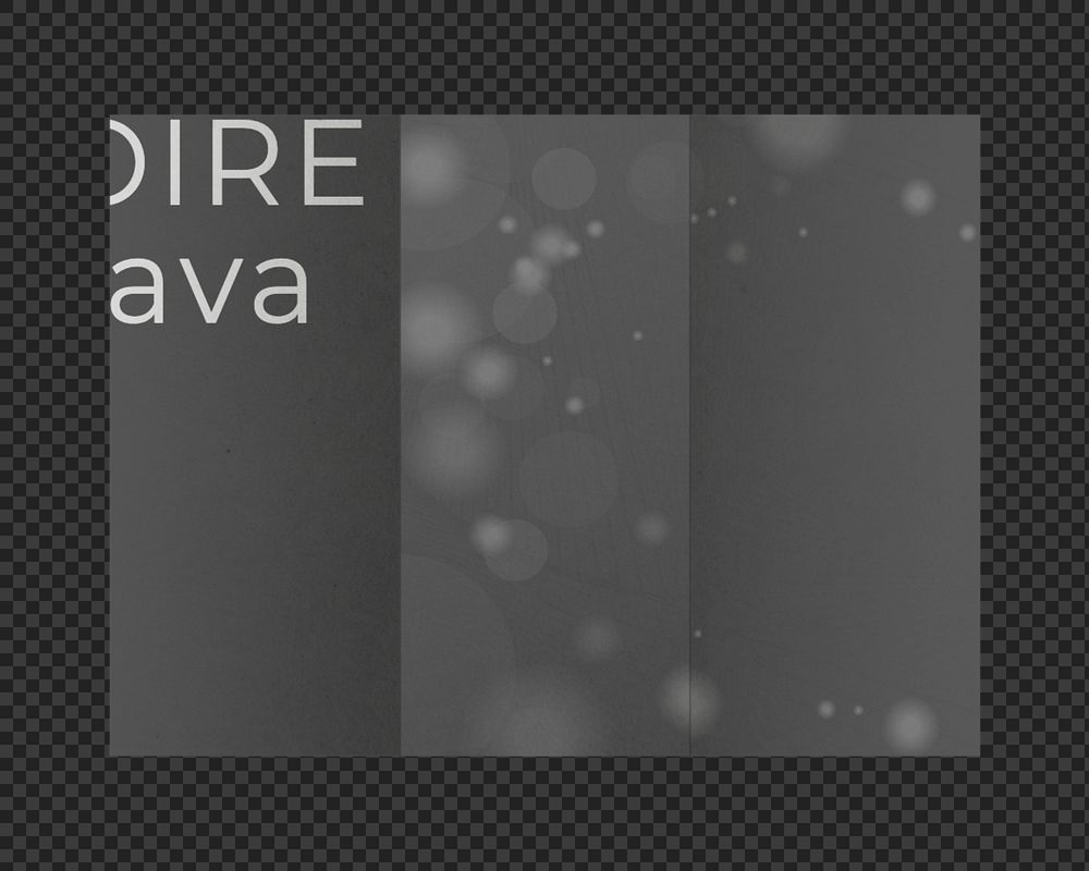 Tri-fold brochure editable mockup element, black modern design