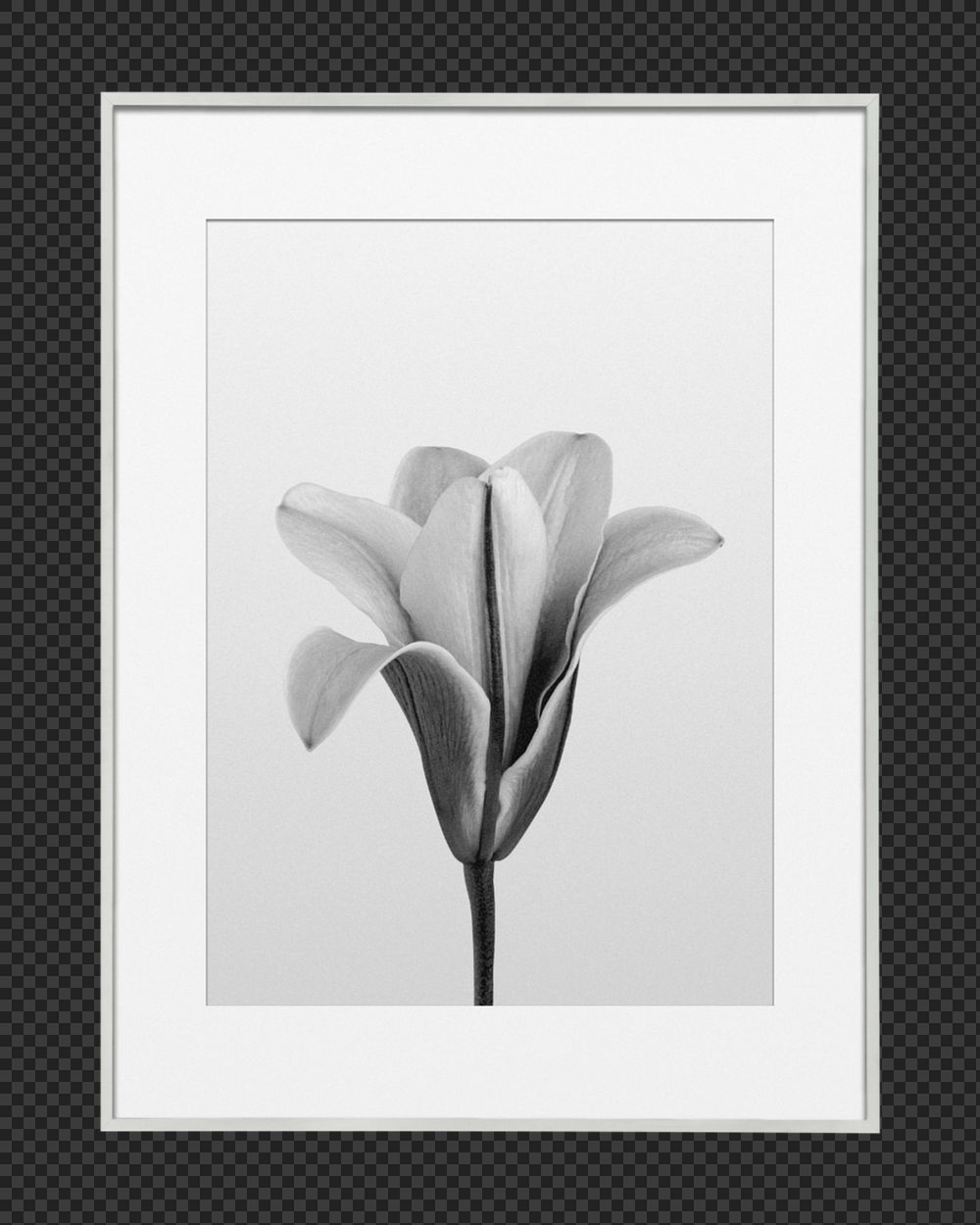 Gray picture frame mockup element, editable design