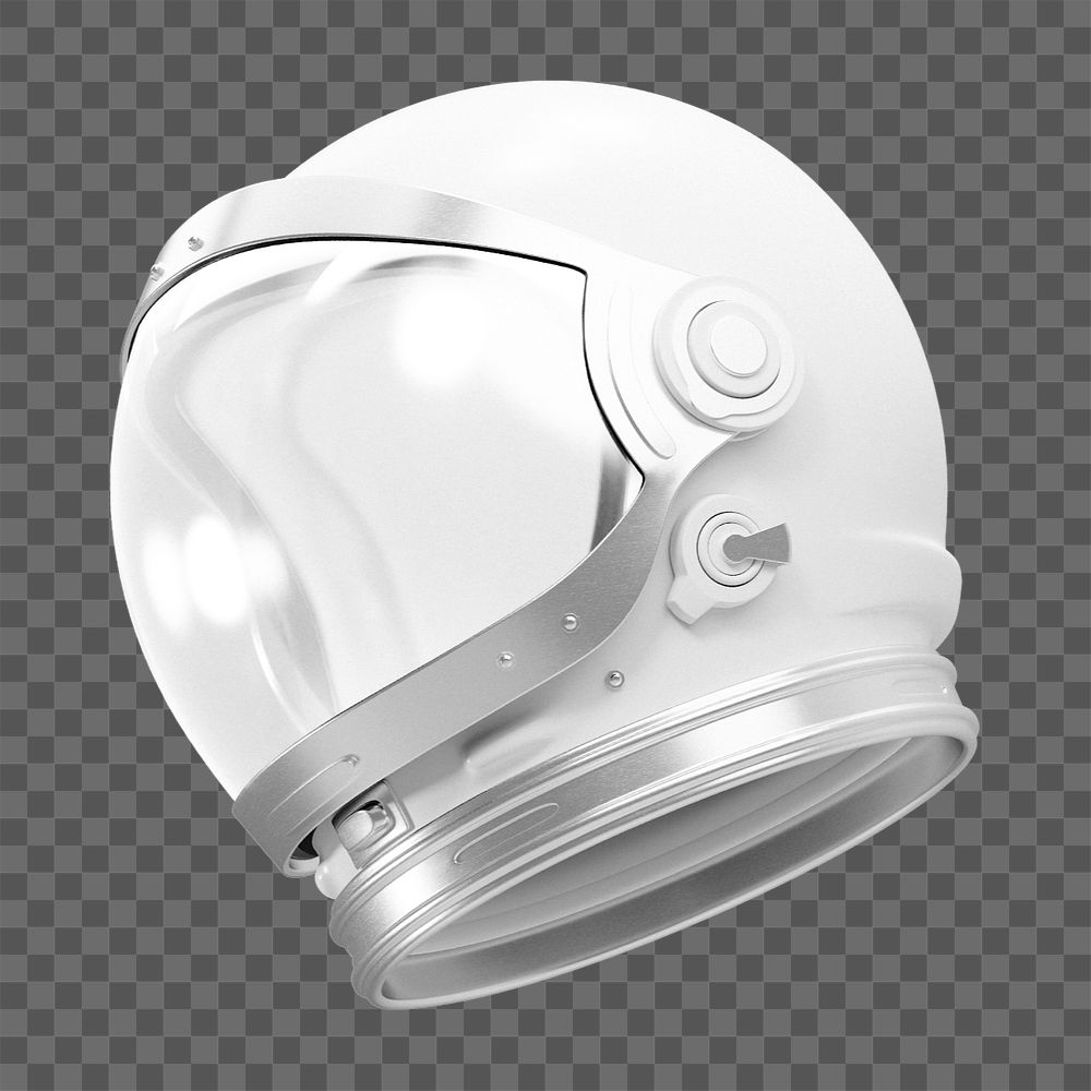 White astronaut helmet sticker, editable design