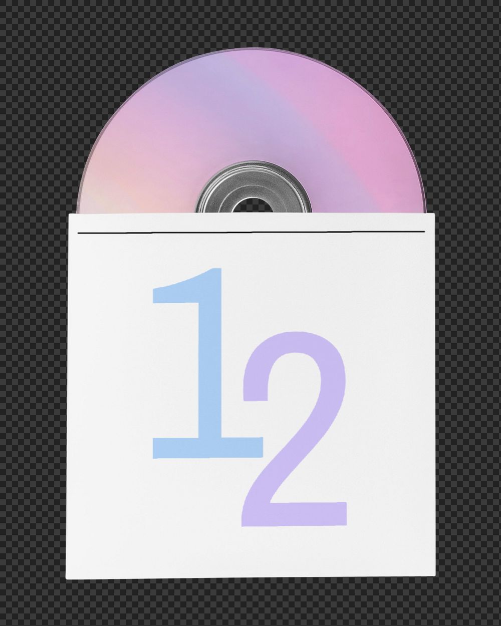 CD album cover mockup element png, music product branding, editable design