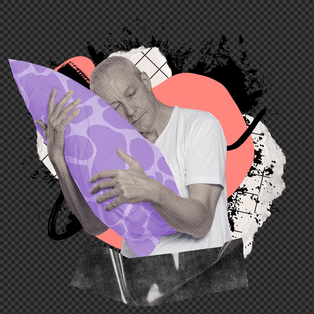 Man sleeping png element, urban street, editable design