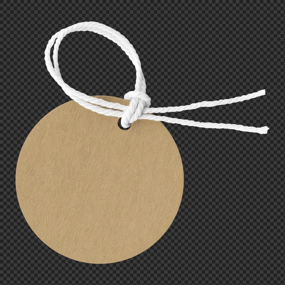 Label mockup element, transparent background