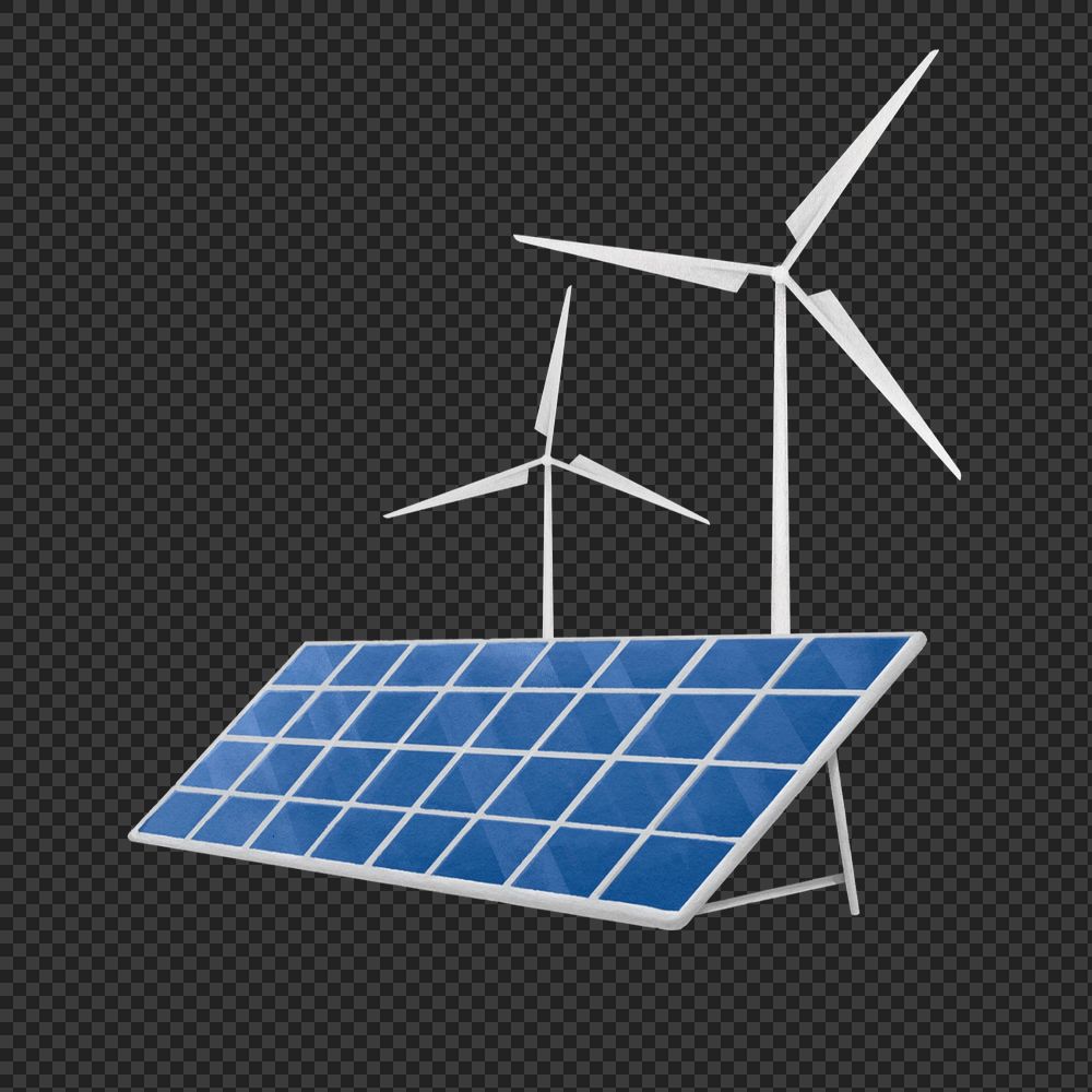 Clean energy png element, aesthetic illustration, editable design