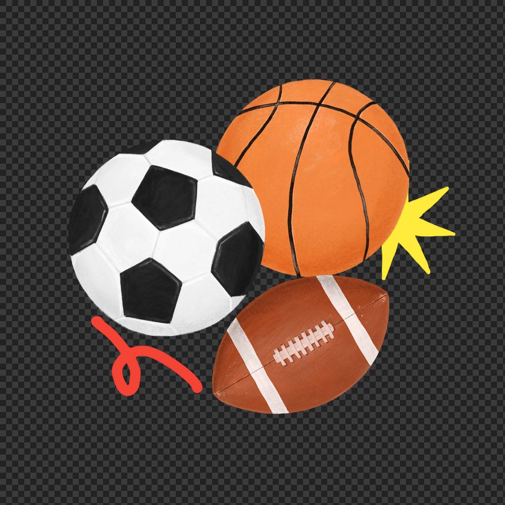 Team sports png element, aesthetic illustration, editable design