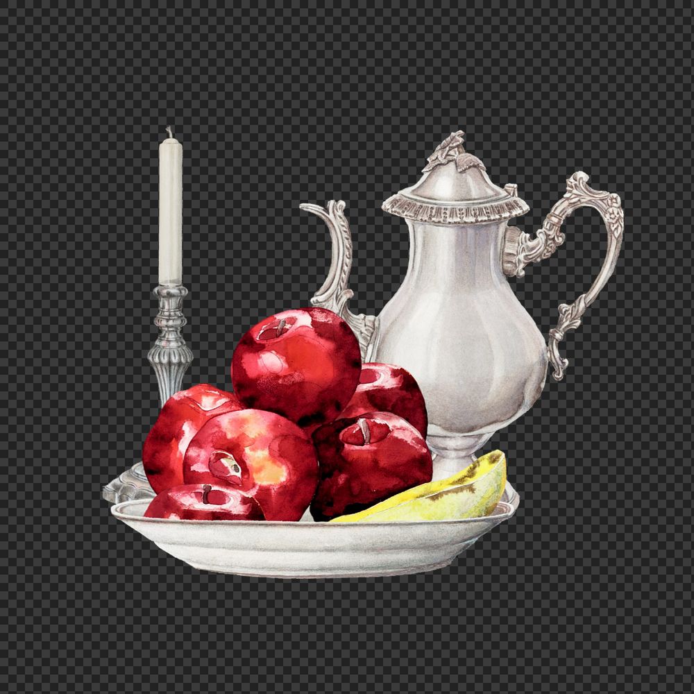 Watercolor fruits png element, editable remix design