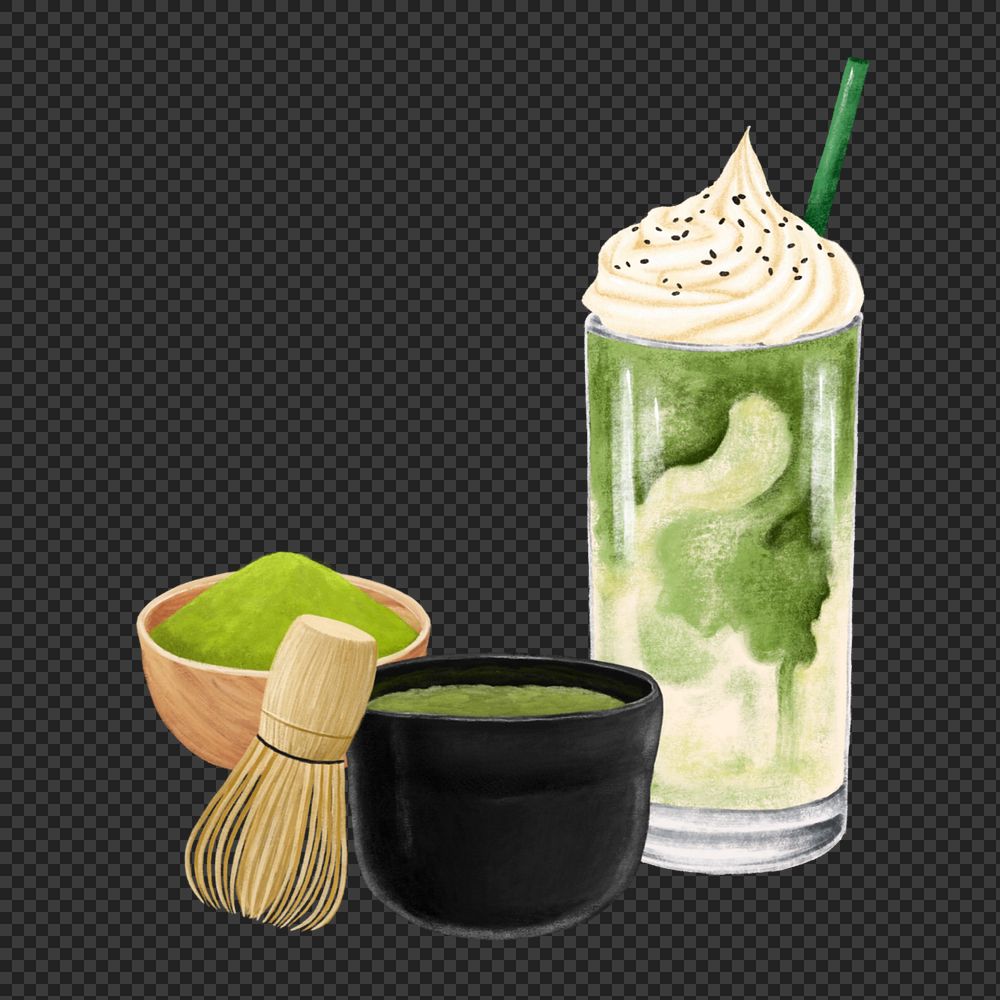 Matcha tea png element, Japanese drinks, editable design