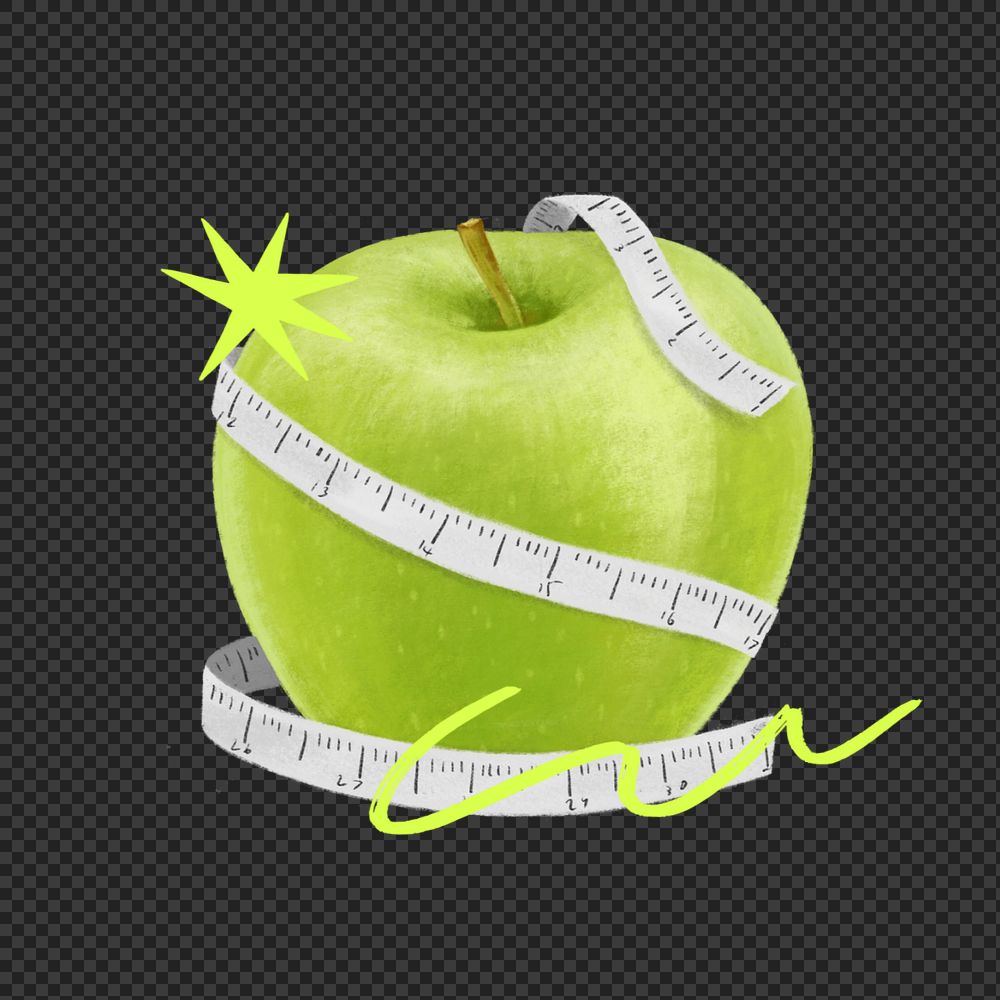 Weight loss png element, aesthetic illustration, editable design