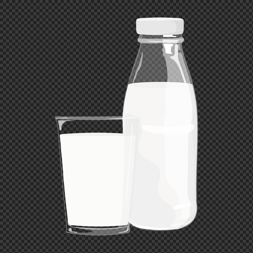 Milk png element, editable dairy product design
