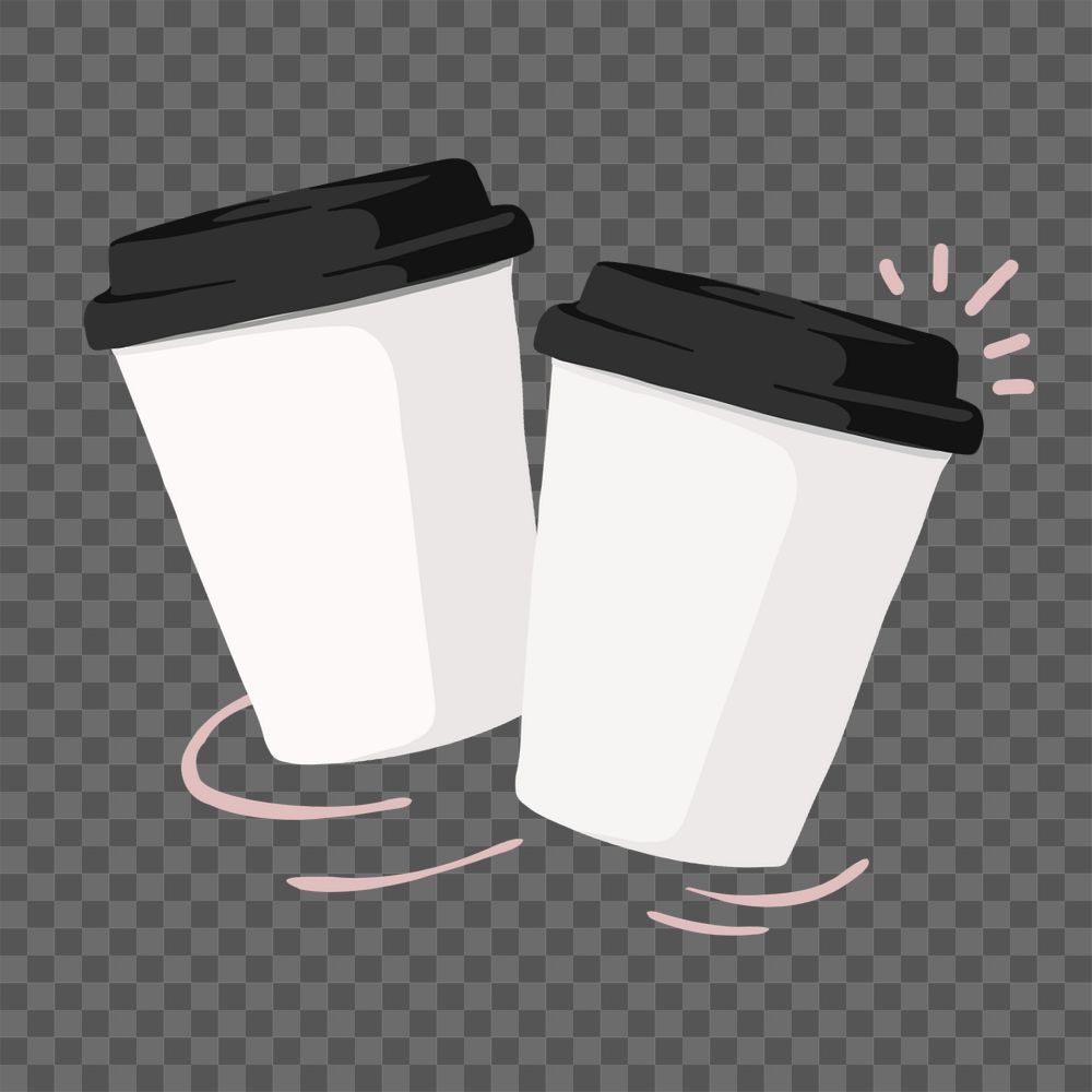 Takeaway cup png element, editable beverage packaging design