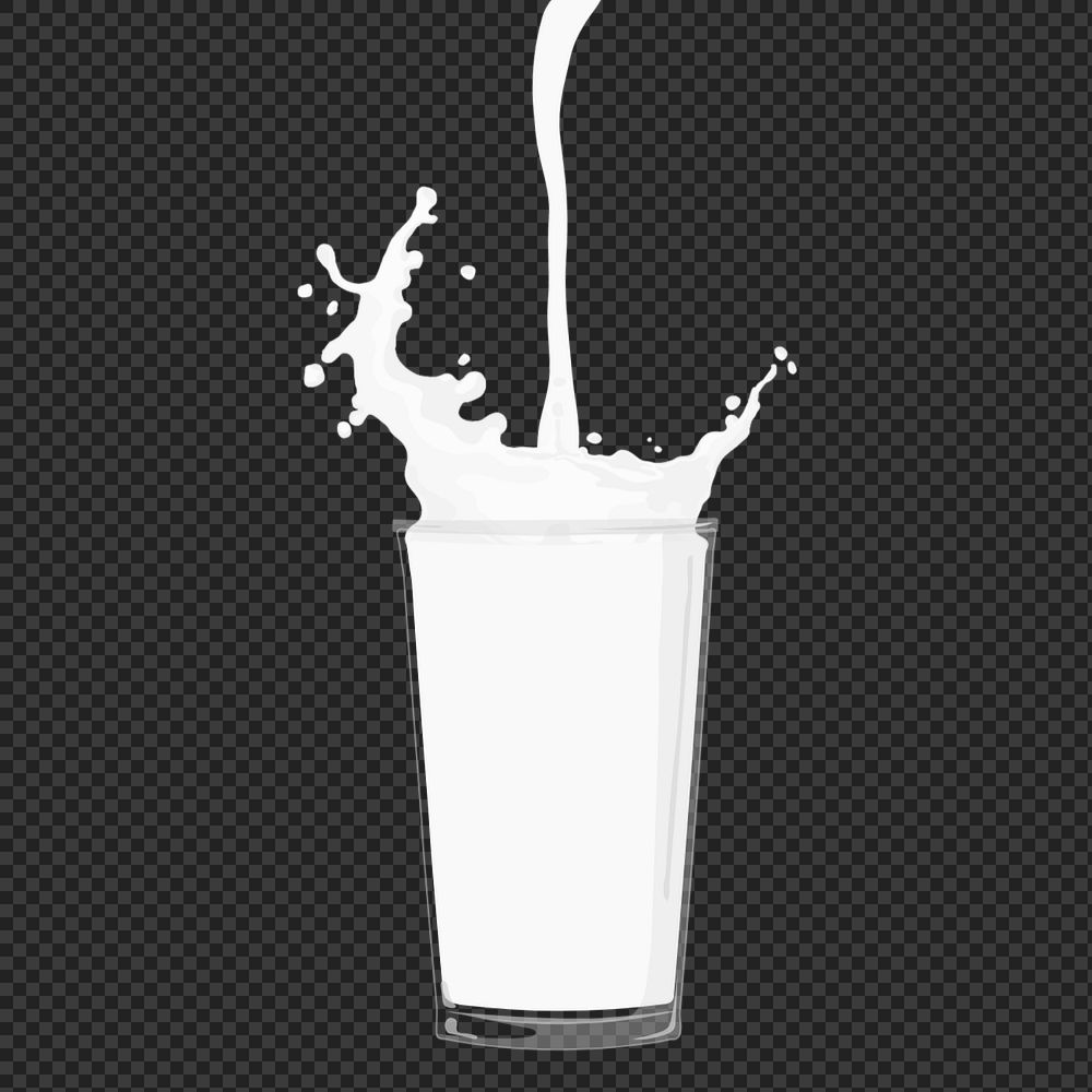Milk png element, editable dairy product design