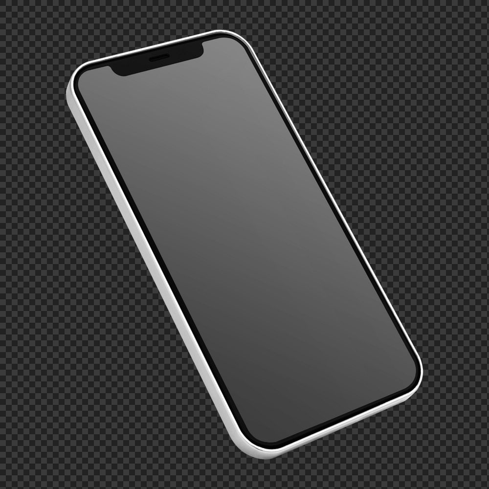 Editable mobile phone screen mockup, digital device