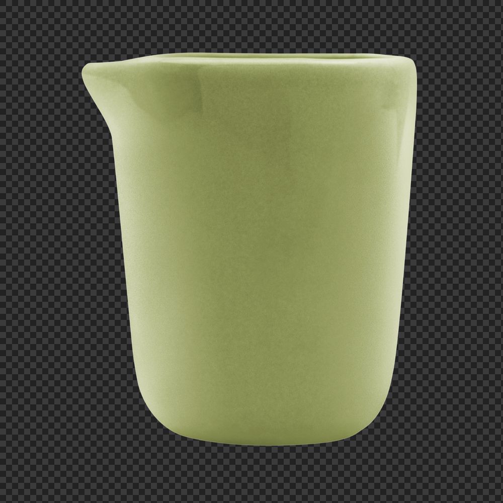 Porcelain jug editable mockup element, green design
