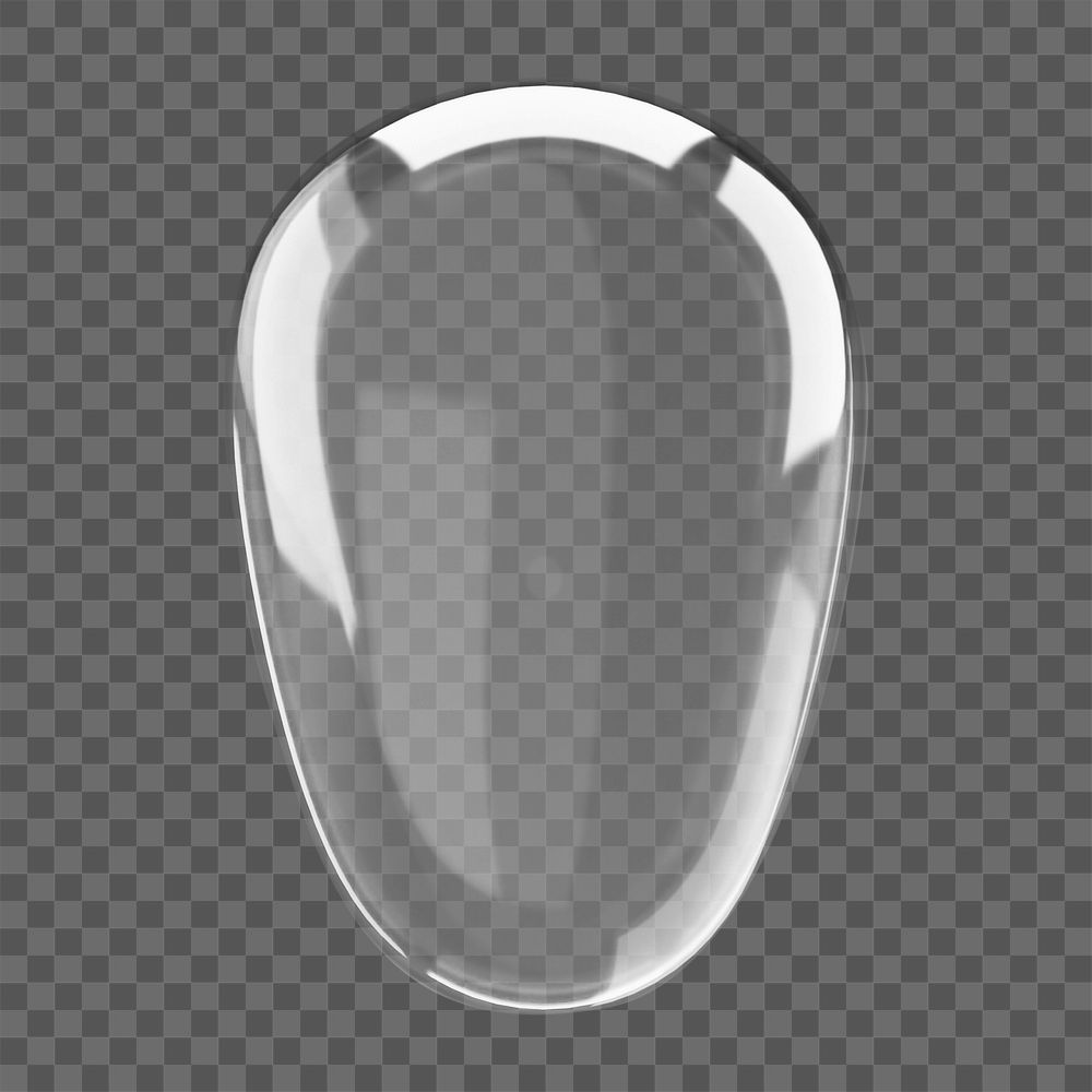 Quotation mark PNG sign in 3D bubble, transparent background