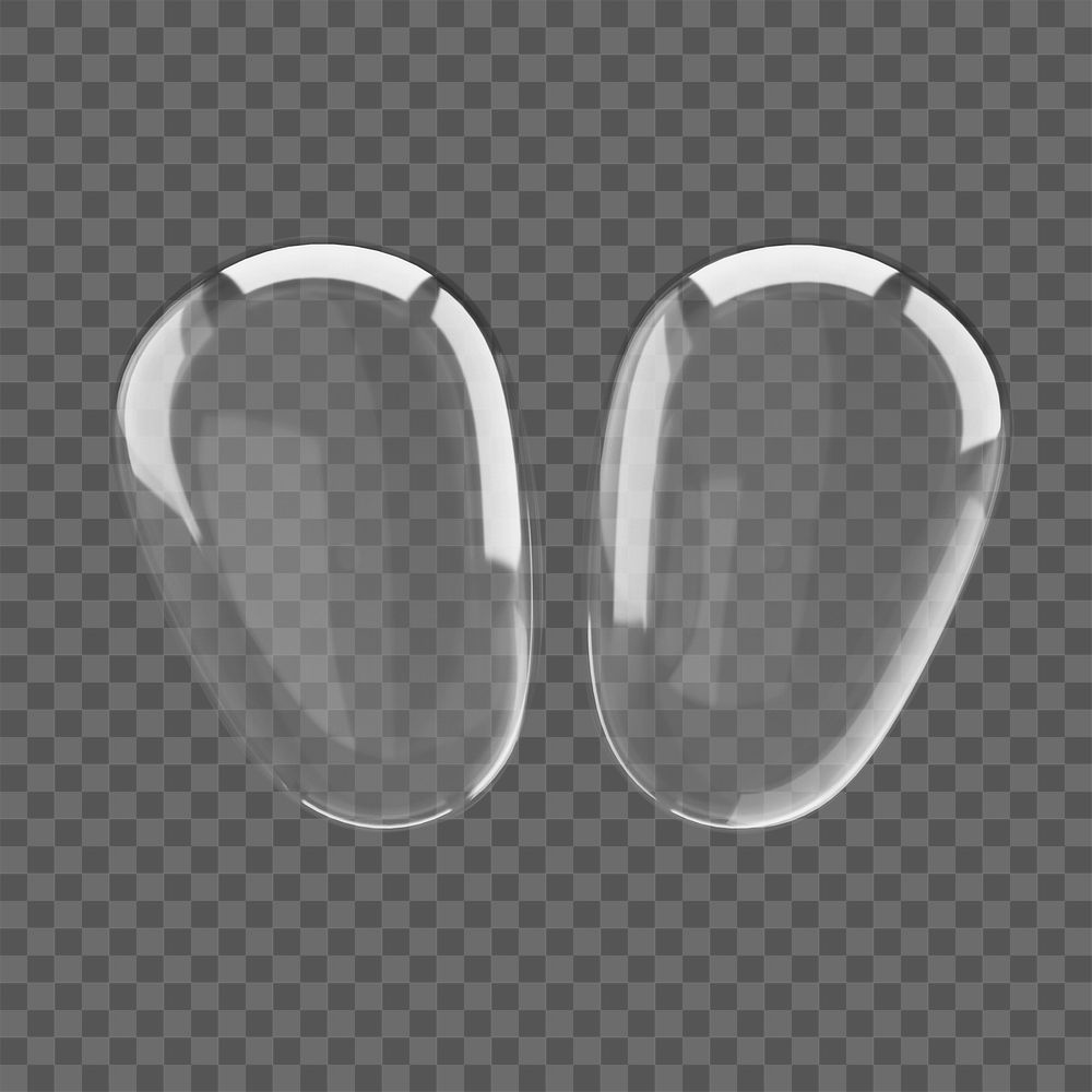 Quotation mark PNG sign in 3D bubble, transparent background