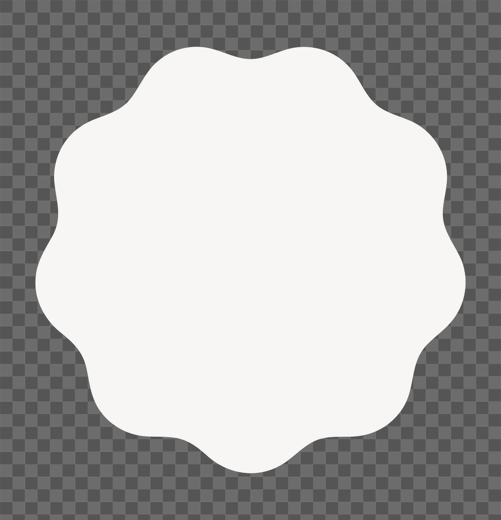 PNG badge icon in white, transparent background