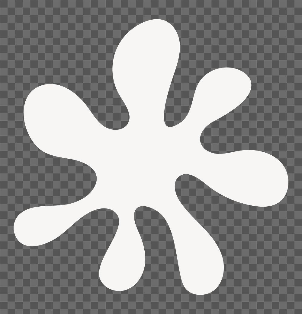 PNG ink splatter icon in white, transparent background