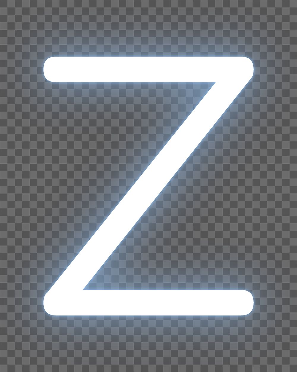 Letter z png white alphabet, transparent background