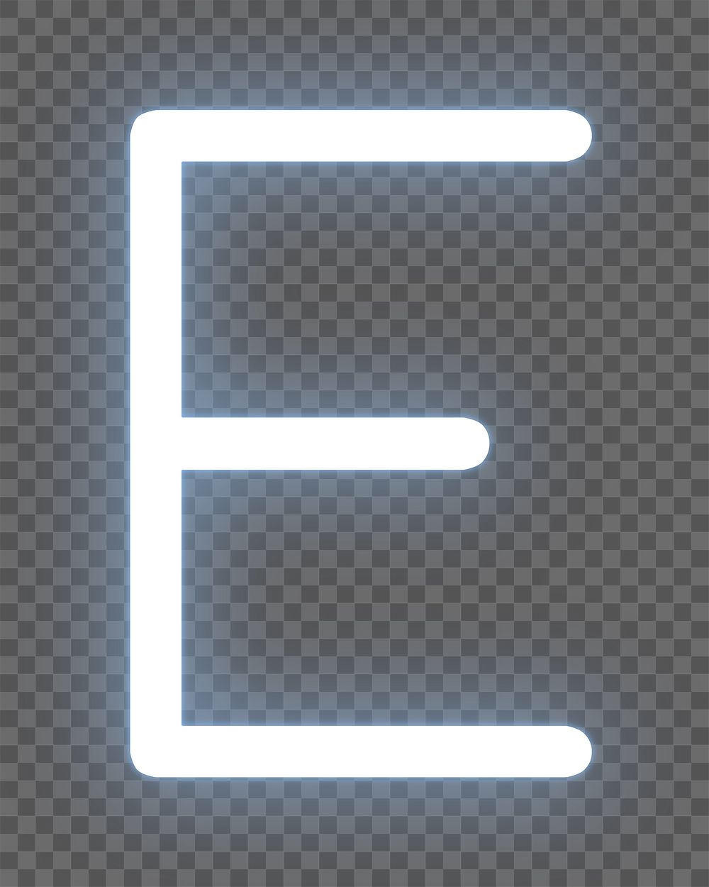 Letter E png white alphabet, transparent background