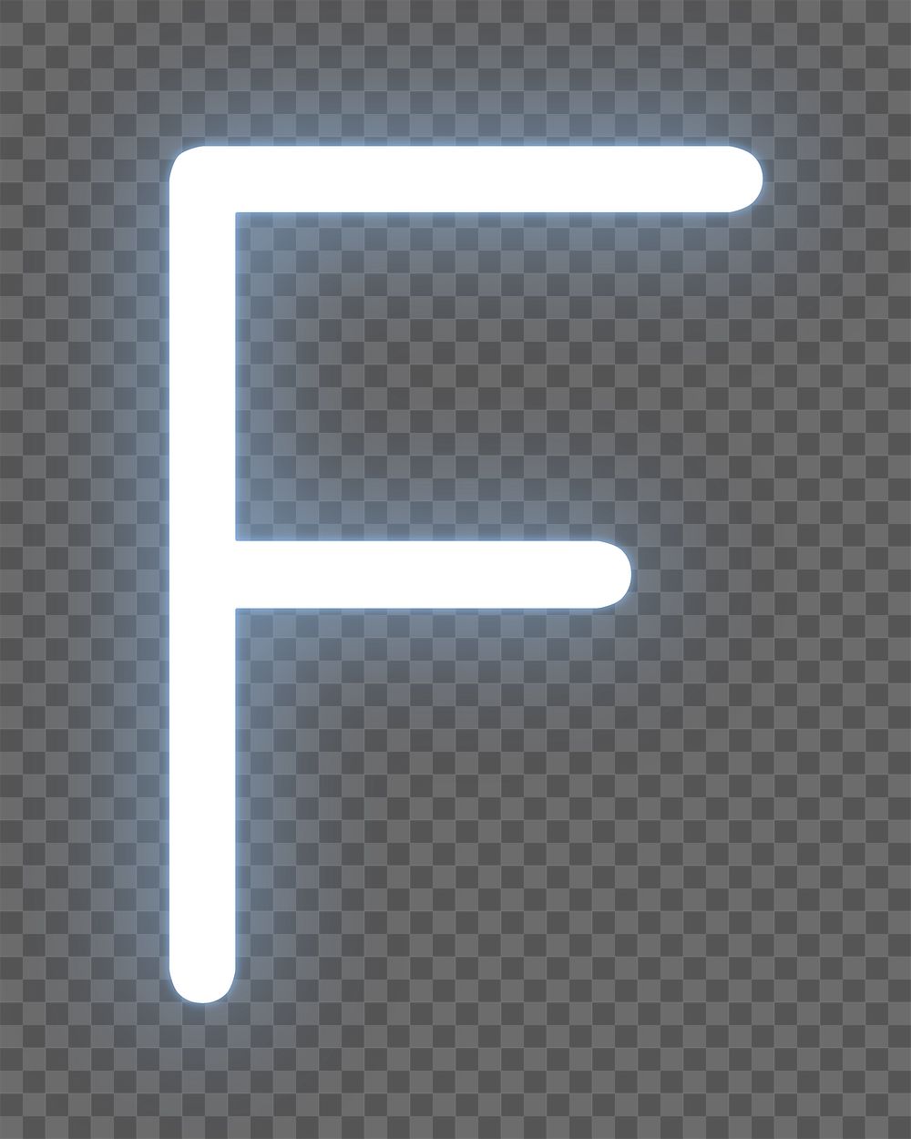 Letter F png white alphabet, transparent background