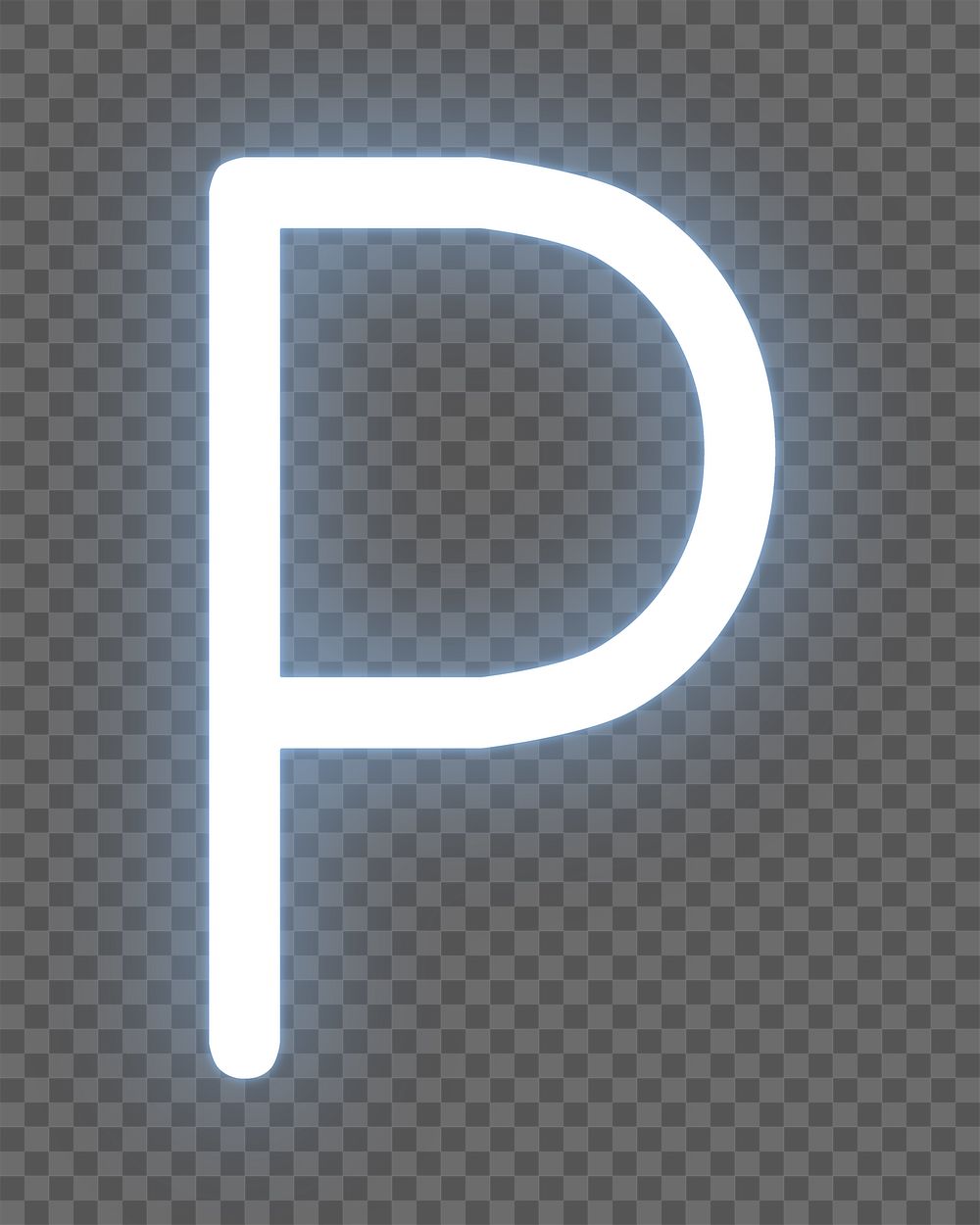 Letter P png white alphabet, transparent background