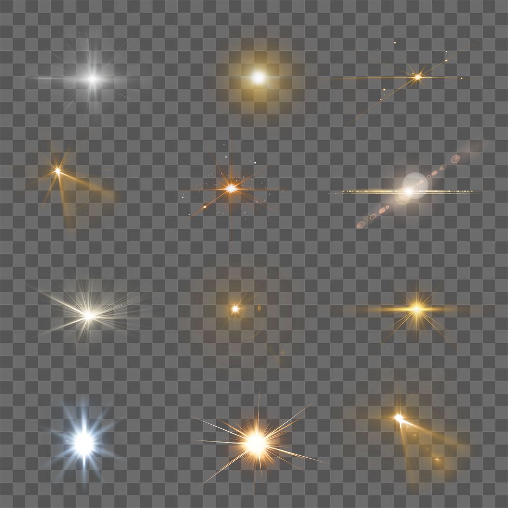 Light effect png cut out set