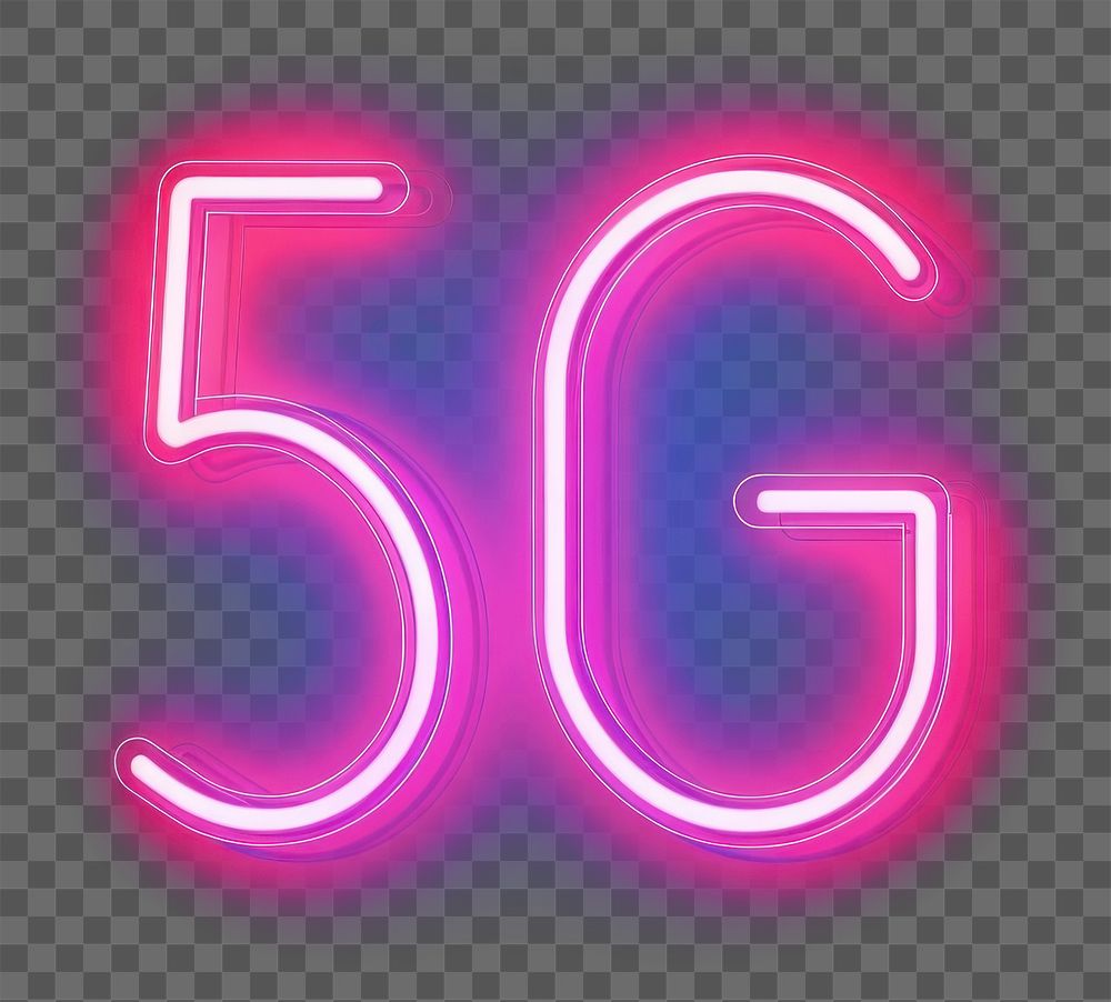PNG 6g icon neon light disk.