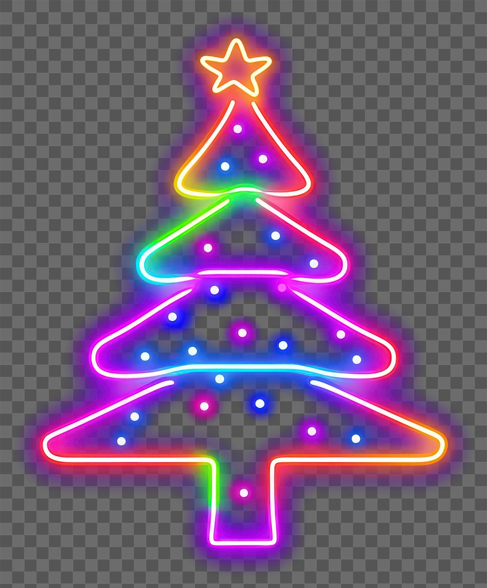 PNG Christmas tree icon neon astronomy lighting.