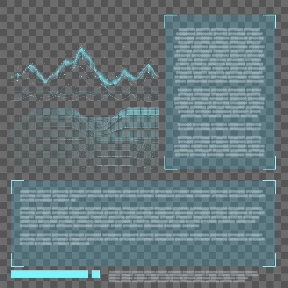 PNG technology interface, digital element, transparent background