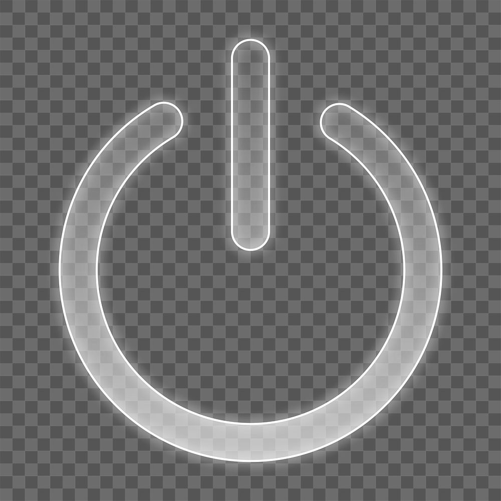 PNG power button symbol, digital element, transparent background
