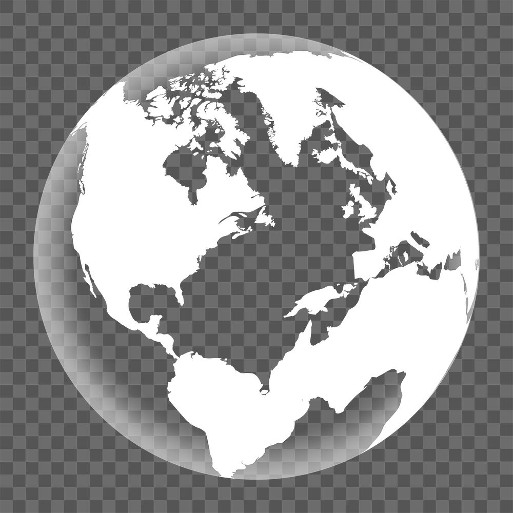 PNG globe sphere, digital element, transparent background