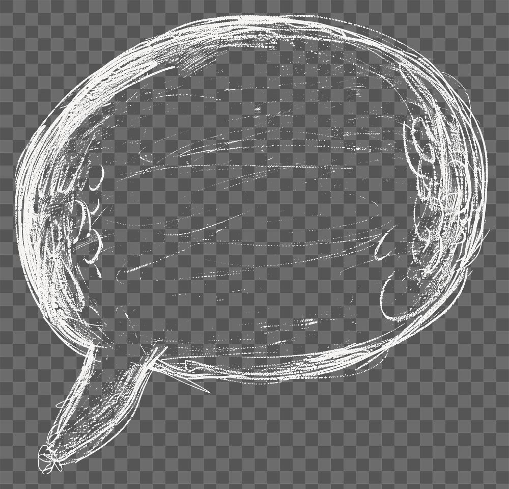 PNG sketchy speech bubble art.