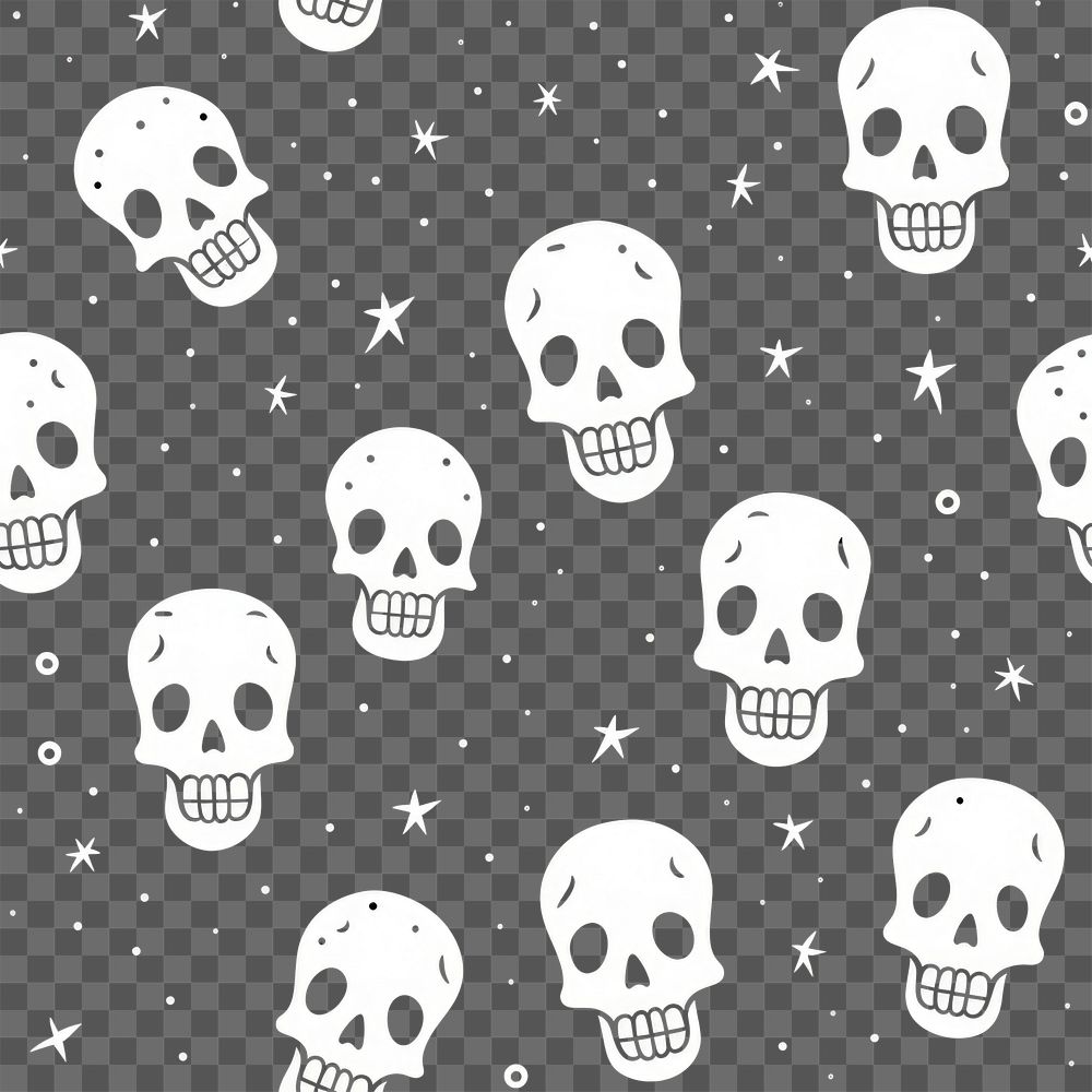 PNG Skull pattern backgrounds line. 