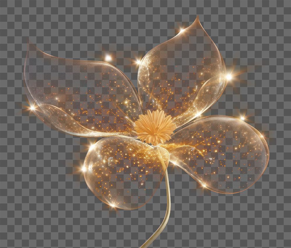 PNG Flower shaped sparkle light nature night plant.