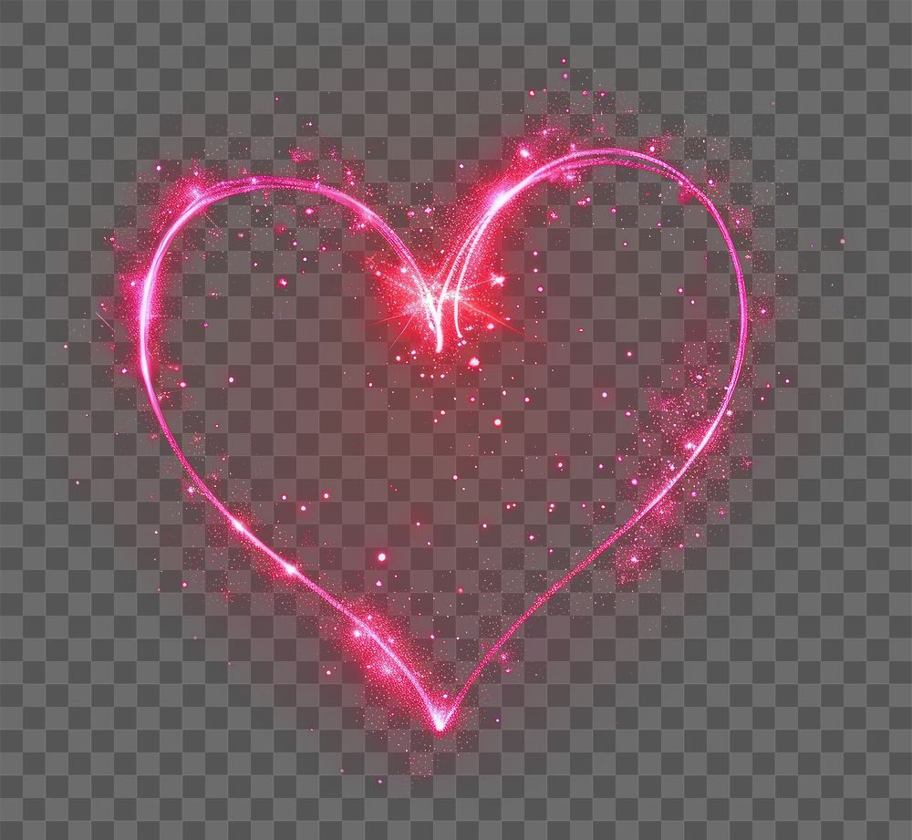 PNG Heartedshape outlines light background sparkling romantic.