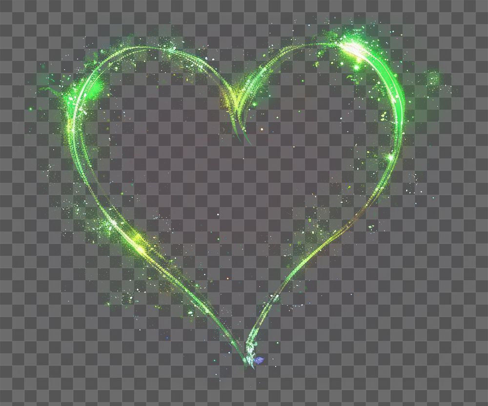 PNG Heartedshape outlines light sparkling romantic digital.