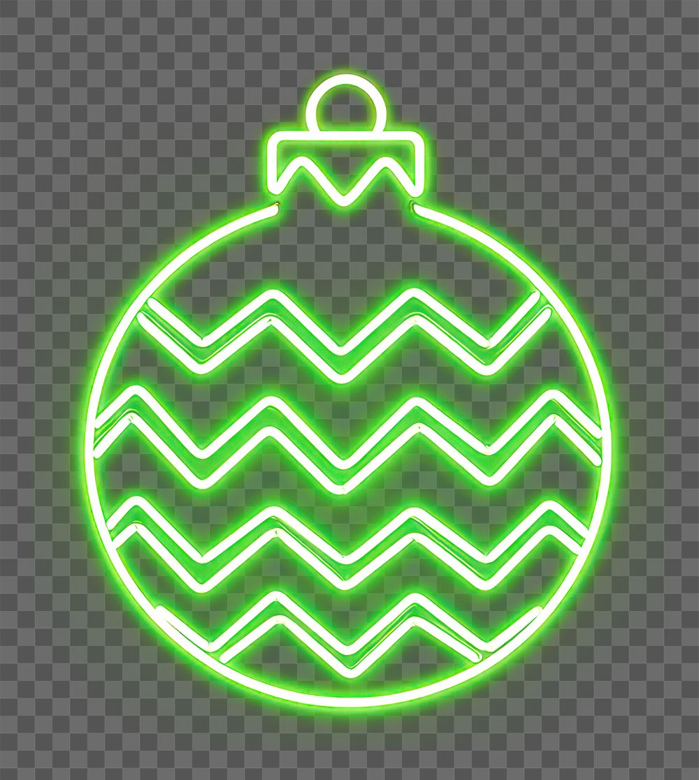 PNG Christmas ornament ball light neon christmas.