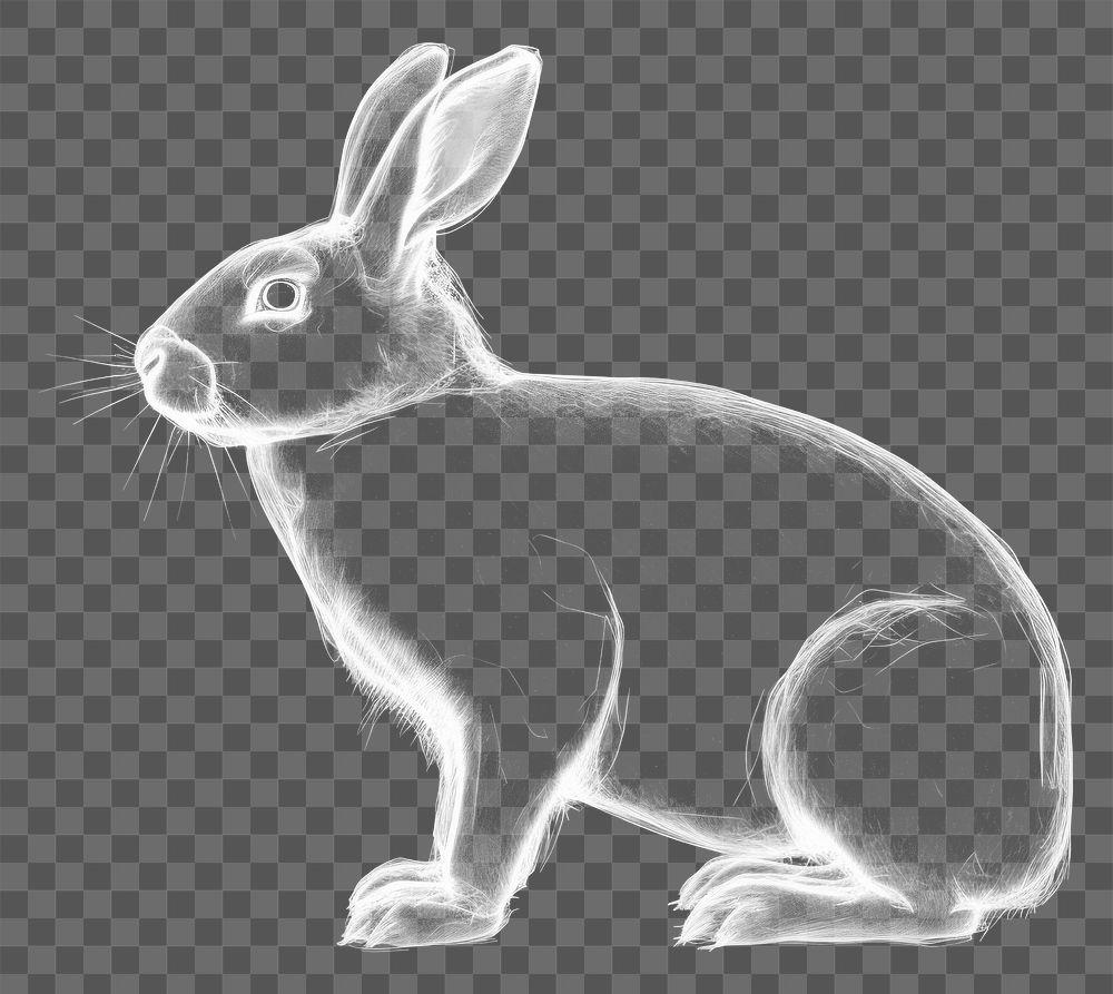 PNG  Rabbit diagram animal mammal.