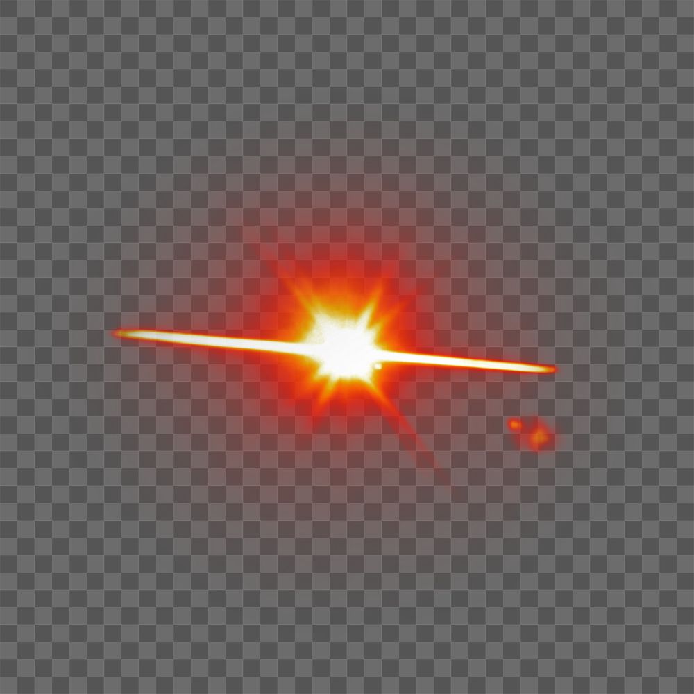 Red lens flare effect design element