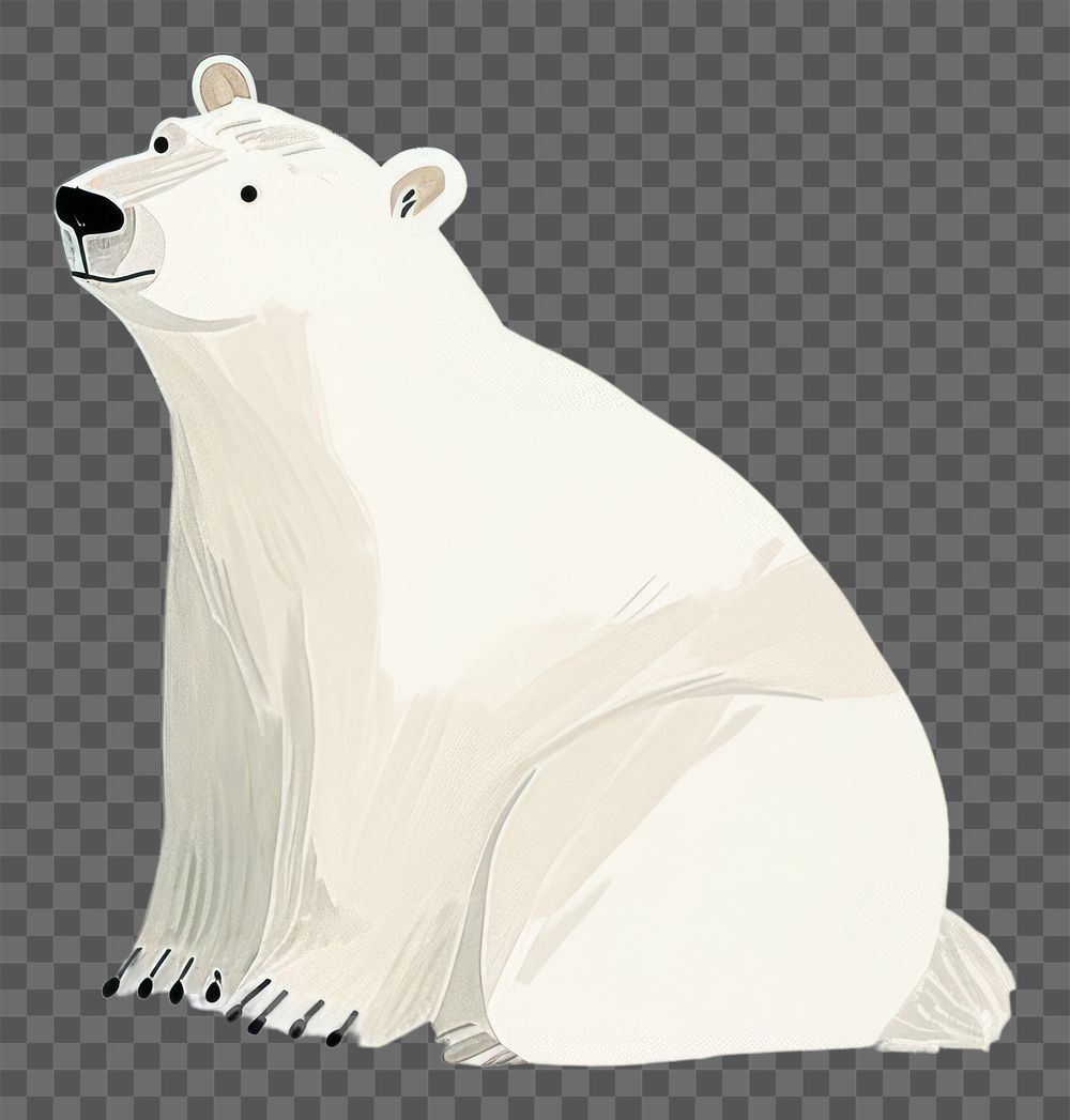 PNG  Cute polar bear illustration animal mammal carnivora.