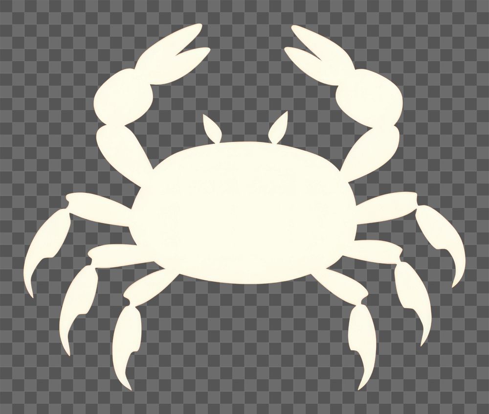 PNG  Illustration of a simple crab seafood animal invertebrate.