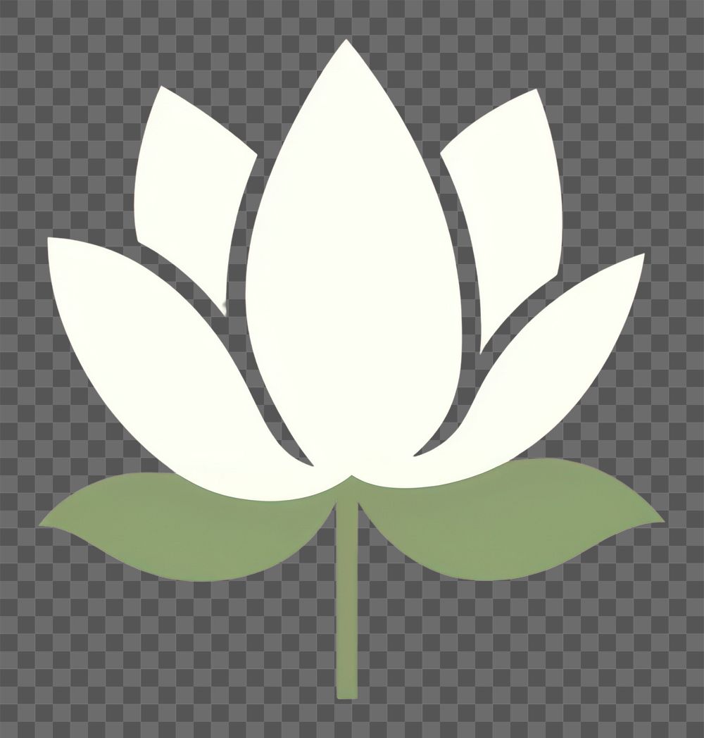 PNG  Illustration of a simple lotus flower nature plant.