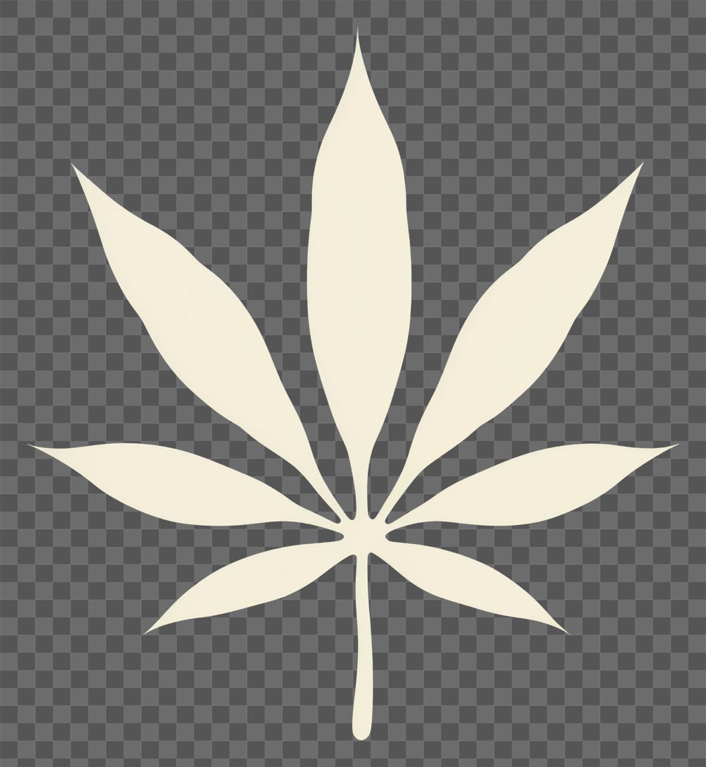 PNG  Illustration of a simple marijuana leaf plant logo backgrounds.