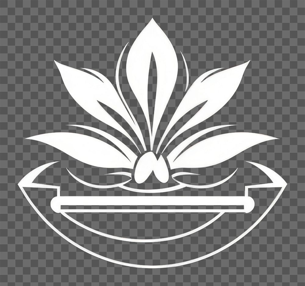 PNG  Cleaning lotus logo black creativity monochrome. AI generated Image by rawpixel.