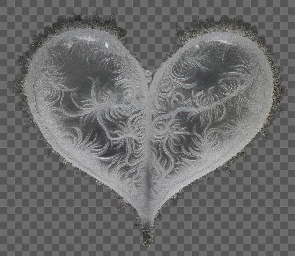 PNG Heart snowflake pattern animal.