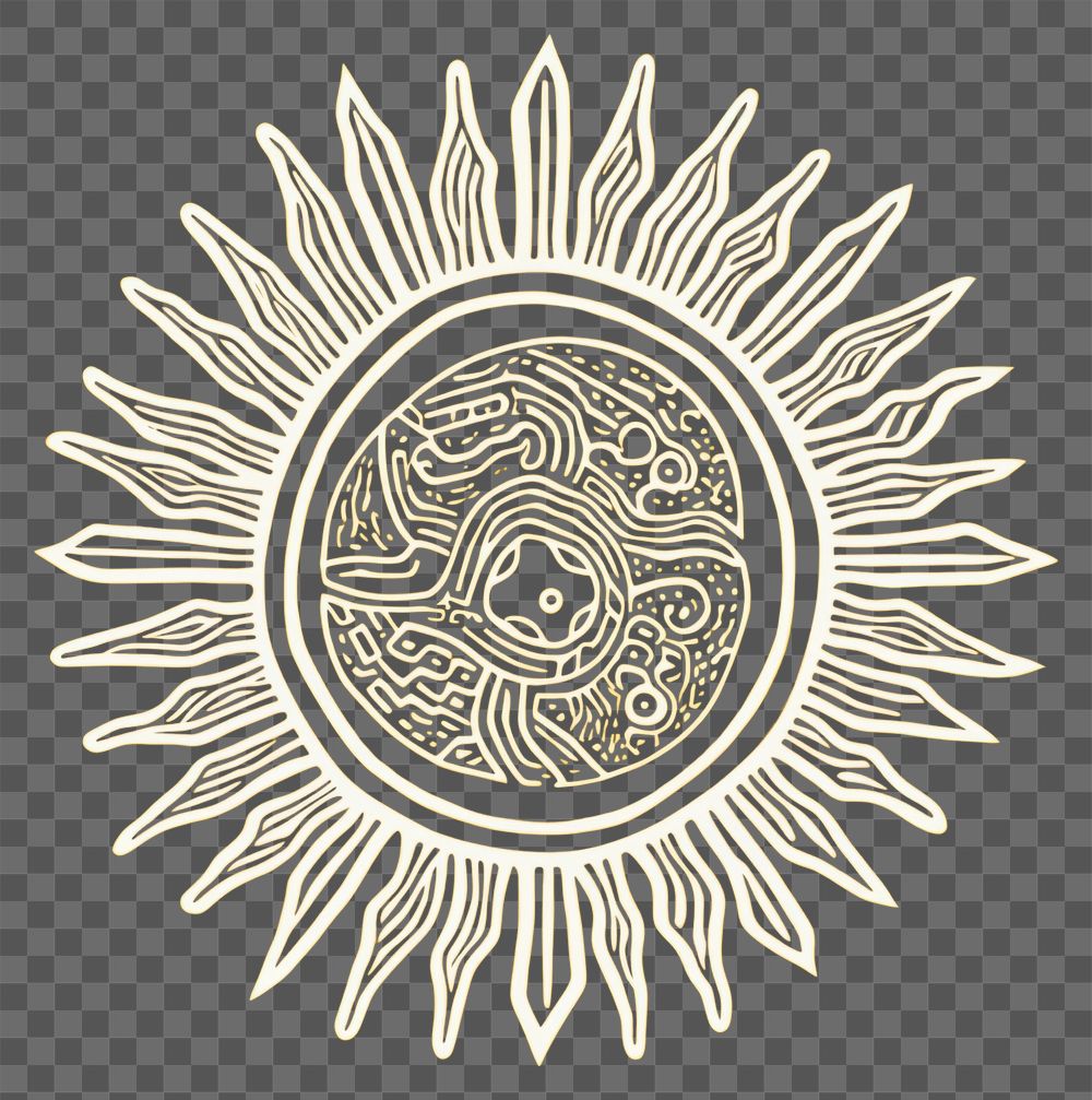 PNG Sun creativity sunflower pattern.
