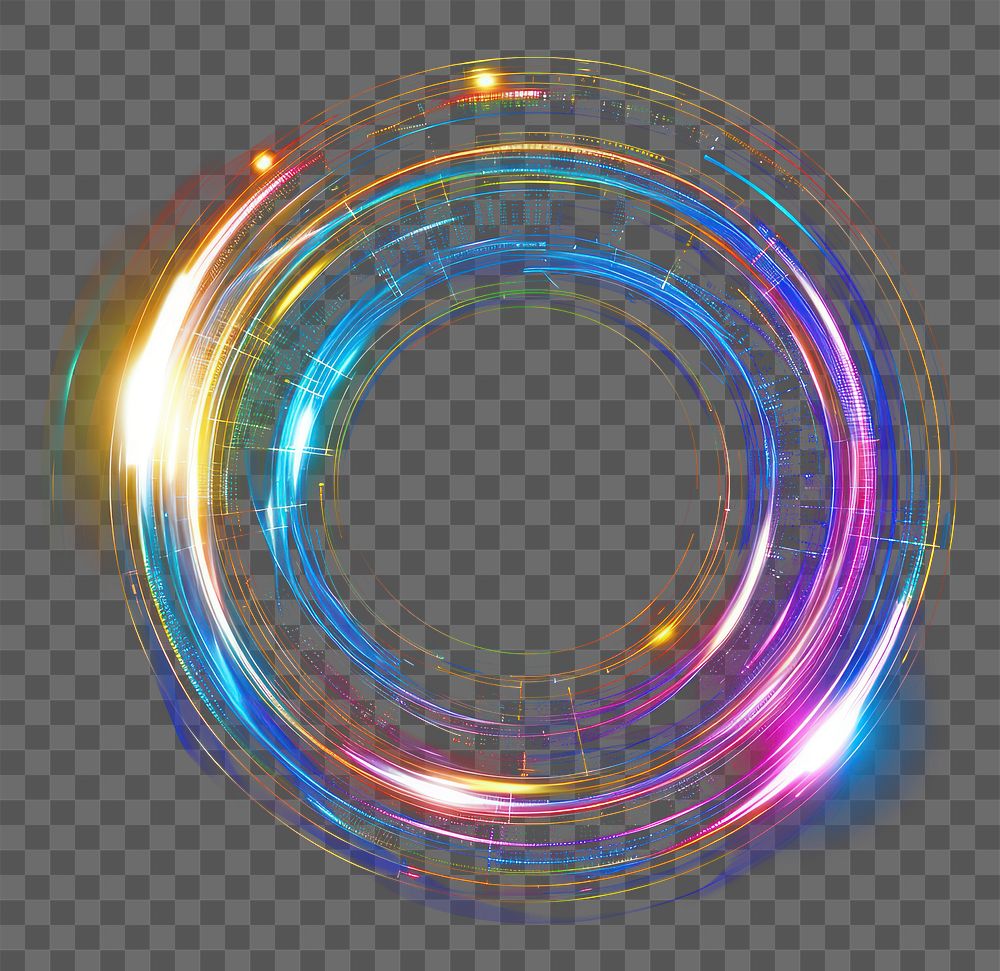 PNG Circle light technology pattern
