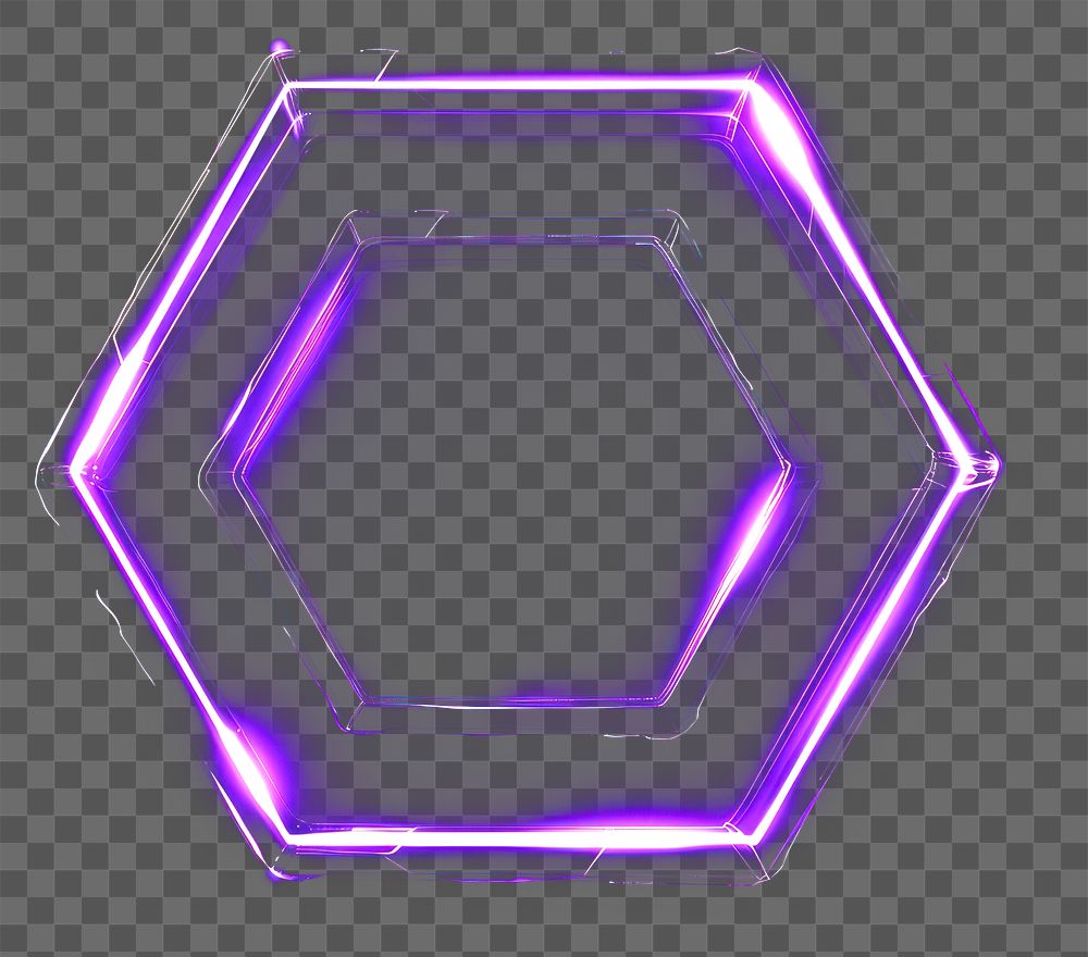PNG Light hexagon purple technology night.