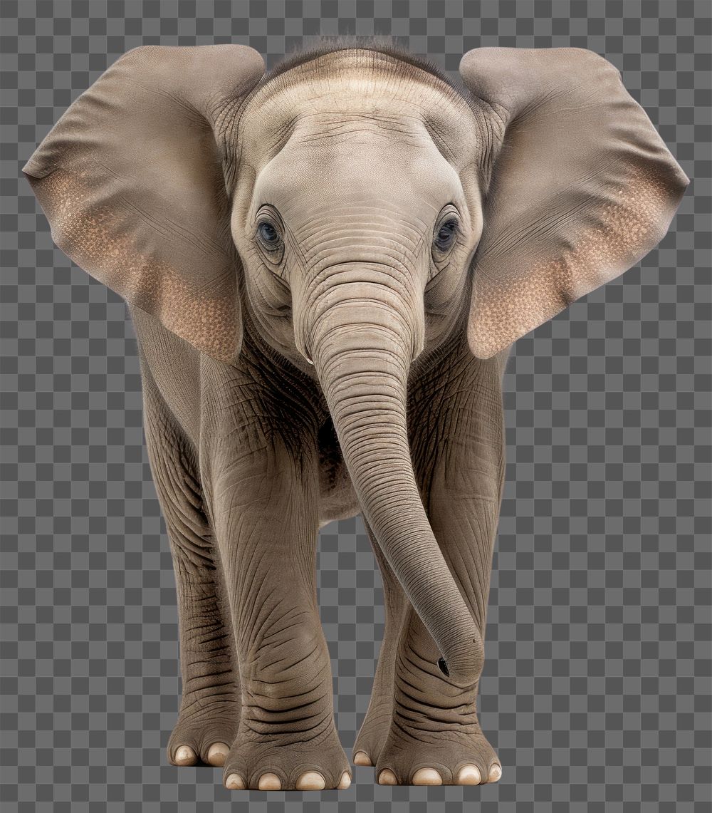 PNG Baby asian elephant wildlife standing animal. AI generated Image by rawpixel.