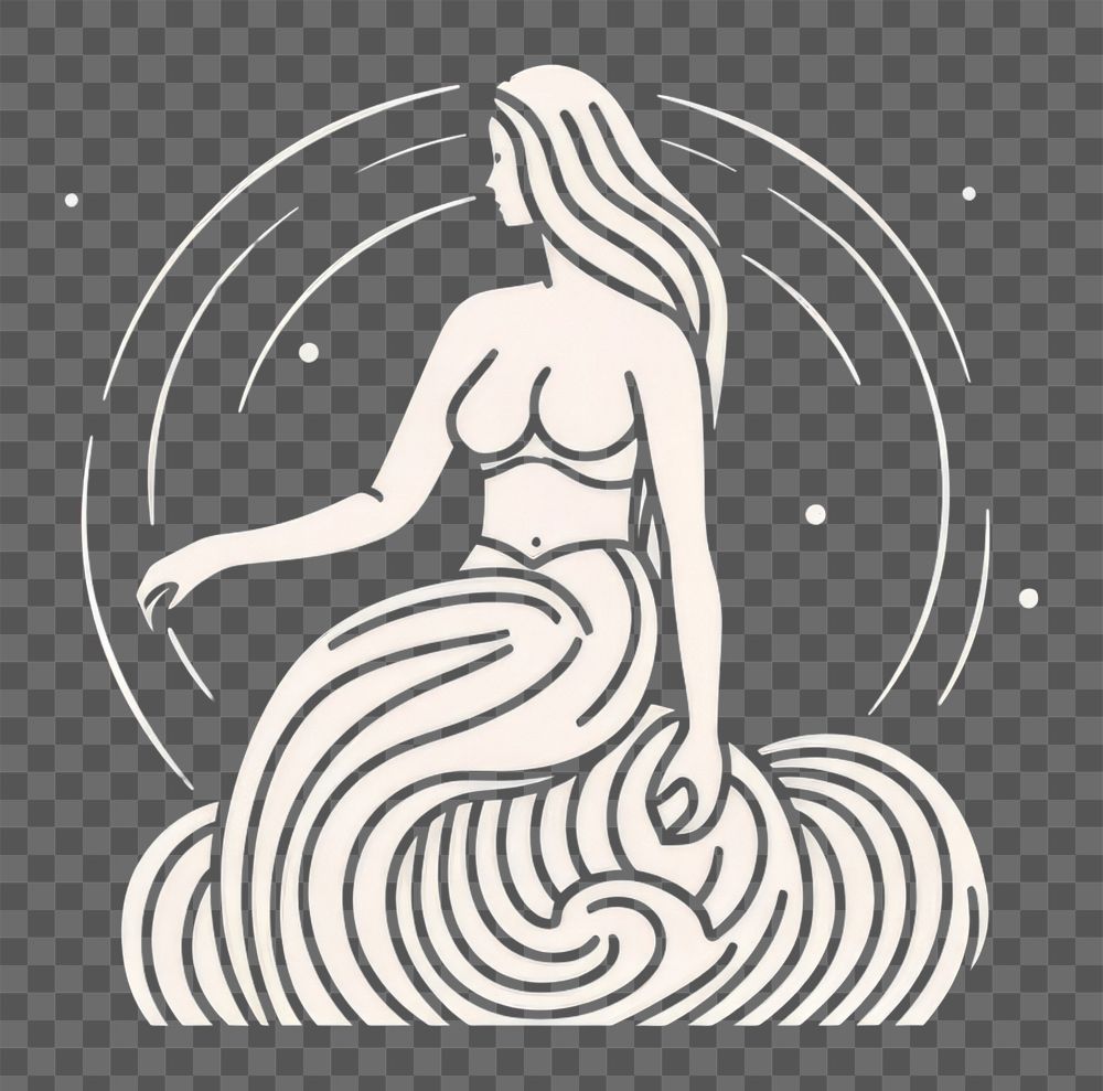 PNG Aquarius Zodiac icon representation creativity darkness.
